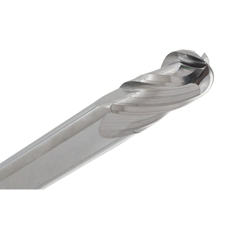 Cgs Tool 4 Flute Stub Length Ball End Mill 1/8"Dia 3/16"Loc 1-1/2"Oal 242-1250